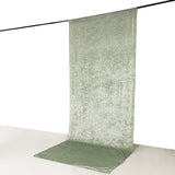 5ftx12ft Sage Green Premium Smooth Velvet Event Curtain Drapes, Privacy Backdrop Event Panel with Rod Pocket