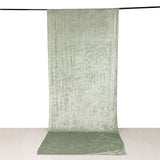 5ftx12ft Sage Green Premium Smooth Velvet Event Curtain Drapes, Privacy Backdrop Event Panel with Rod Pocket