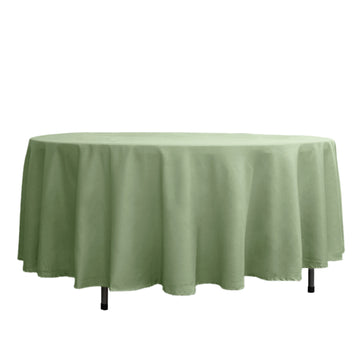 108" Sage Green Seamless Polyester Round Tablecloth