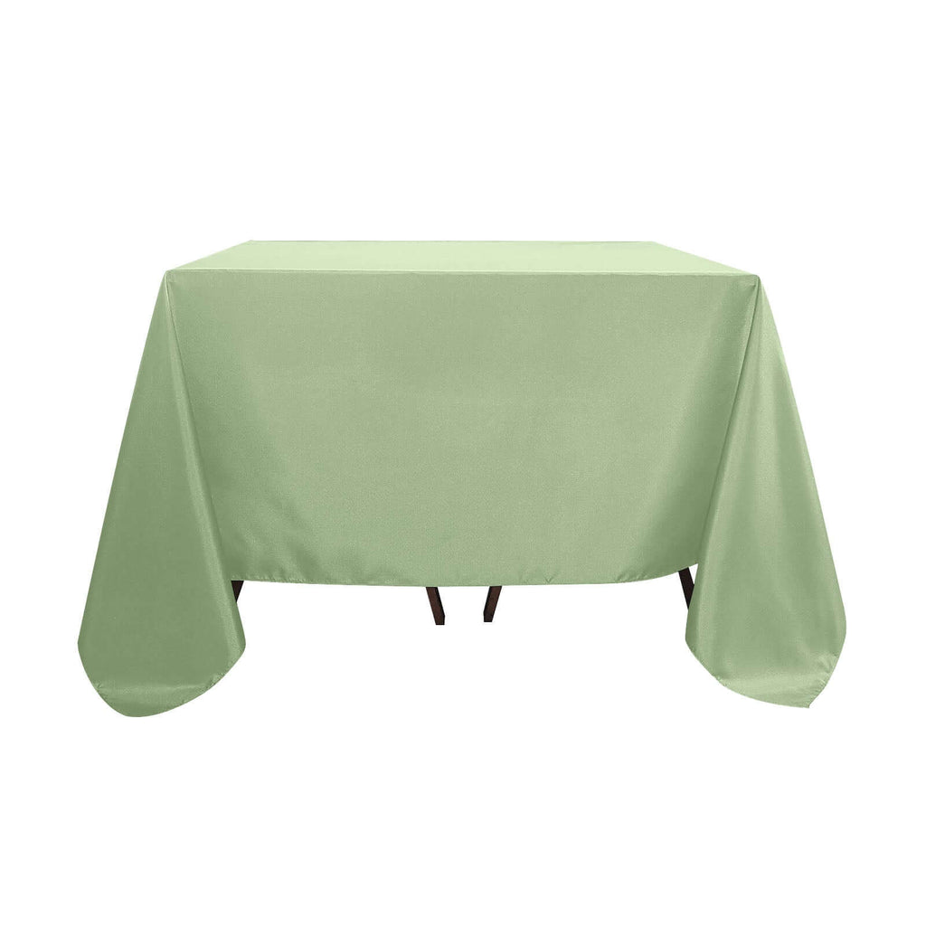 90x90 In Sage Green Seamless Polyester Tablecloth