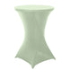 Sage Green Highboy Spandex Cocktail Table Cover, Fitted Stretch Tablecloth for 24"-32" Dia Tables