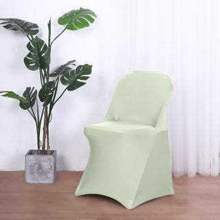 Elevate Your Event Decor with the Sage Green Spandex Stretch Fitted Folding Chair Cover
