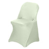 Sage Green Spandex Stretch Fitted Folding Chair Cover - 160 GSM#whtbkgd