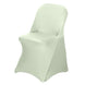 Sage Green Spandex Stretch Fitted Folding Slip On Chair Cover - 160 GSM#whtbkgd