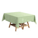 54Inch Sage Green Square Polyester Tablecloth, Washable Table Linen