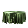 108inch Satin Round Tablecloth Olive Green