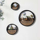 Set of 3 Black Half Moon Wall Planters Round Metal Wall Hanging Planter Modern Indoor Terrarium