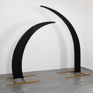 Black Spandex Half Crescent Moon Backdrop Stand Covers