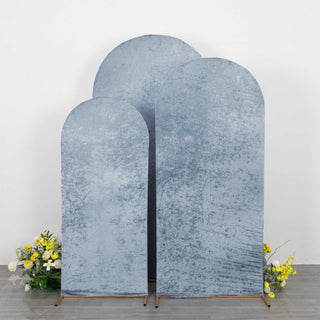 Elevate Your Wedding with Dusty Blue Velvet Backdrop Stand Covers