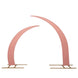 Set of 2 Dusty Rose Spandex Half Crescent Moon Backdrop Stand Covers, Wedding Arch Covers#whtbkgd