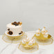 Set of 3 | Gold Metal Geometric Cake Stands Reversible Octagon Baskets