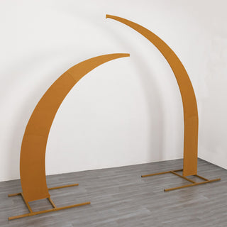 Gold Spandex Half Crescent Moon Backdrop Stand Covers