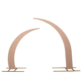 Set of 2 Nude Spandex Half Crescent Moon Backdrop Stand Covers, Wedding Arch Cover#whtbkgd