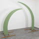 Set of 2 Sage Green Spandex Half Crescent Moon Backdrop Stand Covers, Wedding Arch Cover