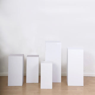 Elevate Your Event Decor with White Metal Prop Pedestal Stands