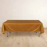 60x102inch Shimmer Gold Premium Scuba Rectangle Tablecloth, Wrinkle Free Seamless Polyester