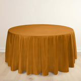 120inch Shimmer Gold Premium Scuba Round Tablecloth, Seamless Polyester Tablecloth