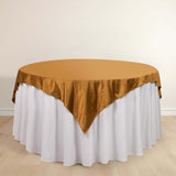 70inch Shimmer Gold Premium Scuba Square Table Overlay, Seamless Polyester Table Topper