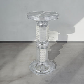 Enhance Your Event Decor with the Shimmering Silver Centerpiece Riser