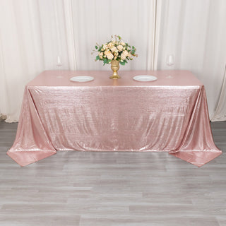 Elevate Your Event with the Rose Gold Sequin Tablecloth