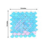 24sq.ft Shiny Iridescent Blue Sequin Shimmer Wall Photo Backdrop Mermaid Scales Pattern