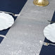 10x108inch Silver Diamond Rhinestone Mesh Table Runner, Crystal Rhinestone Ribbon Bling Roll