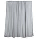 2 Pack Silver Polyester Event Curtain Drapes, 10ftx8ft Backdrop Event Panels With Rod Pockets