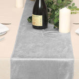 12" x 108" | Silver | Premium Velvet Table Runner