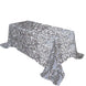 90"x132" Silver Big Payette Sequin Rectangle Tablecloth Premium