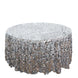 120" Wholesale Big Payette Sequin Round Tablecloth For Wedding Banquet Party - Silver - Premium Coll