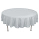 90Inch Silver Polyester Round Tablecloth