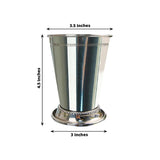 4.5inch Mint Julep Cup Vases - Silver