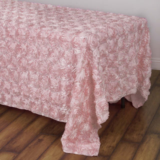 Create a Picture-Perfect Setting with our Grandiose 3D Rosette Tablecloth