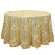 120inch Gold Geometric Glitz Art Deco Sequin Round Tablecloth