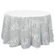 120inch Silver Geometric Glitz Art Deco Sequin Round Tablecloth