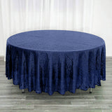 108" Navy Blue Premium Sequin Round Tablecloth