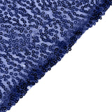 132inch Navy Blue Premium Sequin Round Tablecloth, Sparkly Tablecloth