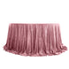 132inch Pink Premium Sequin Round Tablecloth, Sparkly Tablecloth