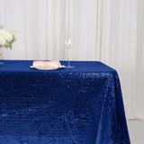 60"x126" Royal Blue Premium Sequin Rectangle Tablecloth