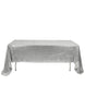 60"x126" Silver Premium Sequin Rectangle Tablecloth