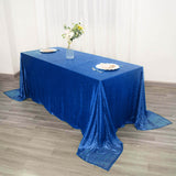 90 inch x 132 inch Royal Blue Premium Sequin Rectangle Tablecloth