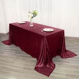 90x132inches Burgundy Premium Sequin Rectangle Tablecloth