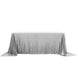 90 inch x 132 inch Silver Premium Sequin Rectangle Tablecloth