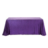 90x156" Purple Premium Sequin Rectangle Tablecloth