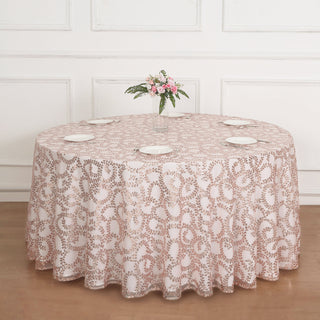 Create an Atmosphere of Opulence with the Rose Gold Sheer Table Overlay