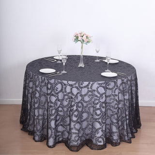 Captivating Black Sequin Tablecloth for Elegant Events