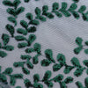 120inch Hunter Emerald Green Sequin Leaf Embroidered Seamless Tulle Round Tablecloth#whtbkgd