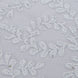 120inch Silver Sequin Leaf Embroidered Seamless Tulle Round Tablecloth, Sheer Table Overlay#whtbkgd