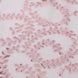 90x156inch Blush Rose Gold Sequin Leaf Embroidered Rectangular Tablecloth, Sheer Overlay