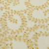 90x156inch Gold Sequin Leaf Embroidered Rectangular Tablecloth, Seamless Sheer Table Overlay#whtbkgd